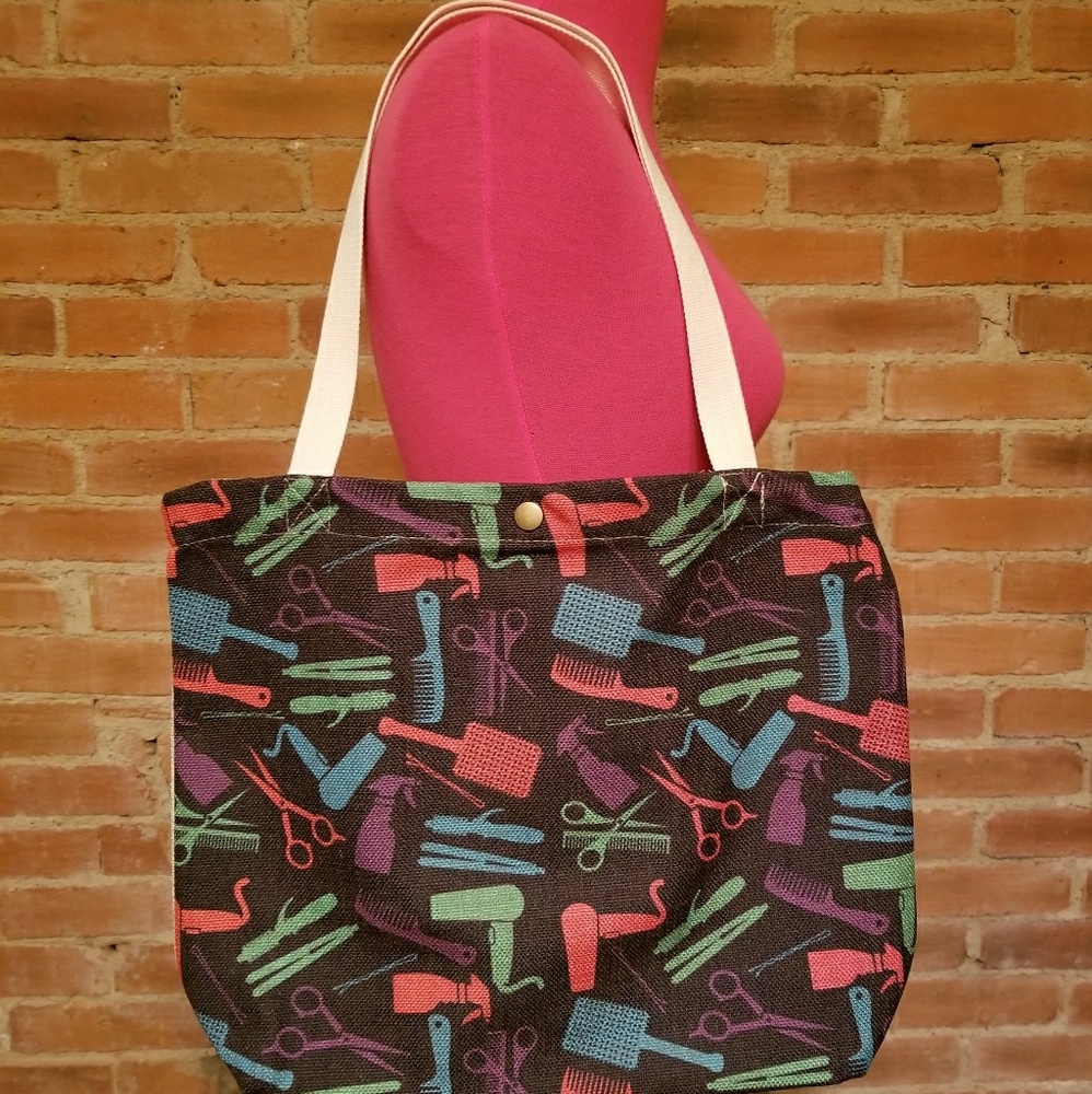 Adorable Hair Stylist Canvas Tote Bag